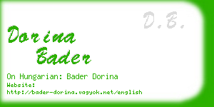 dorina bader business card